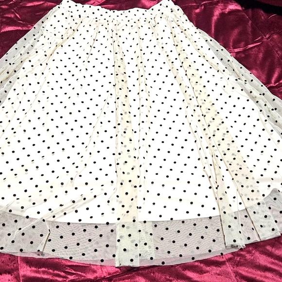 H&M FLOCK-PRINT TULLE SKIRT - Picture 6 of 6